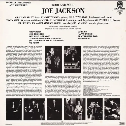 Jackson Joe - Body and Soul (LP) – Bild 2