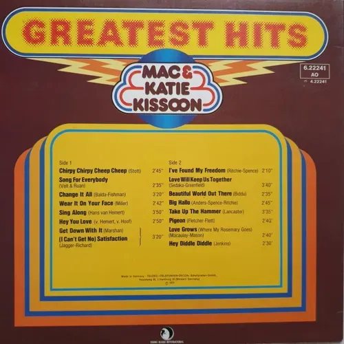 Kissoon Mac & Katie - Greatest Hits (LP) – Bild 2