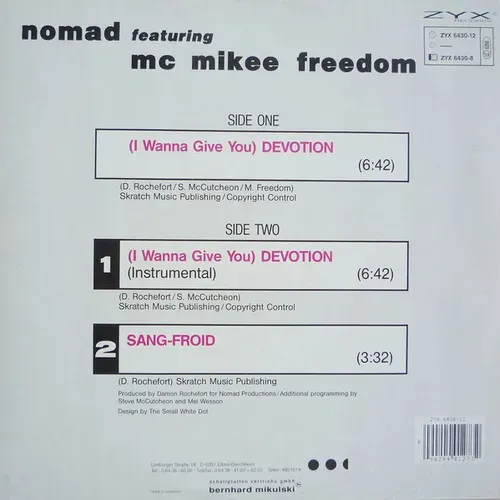 Nomad featuring MC Mikee Freedom - (I wanna give you) Devotion (Maxi-Single) – Bild 2