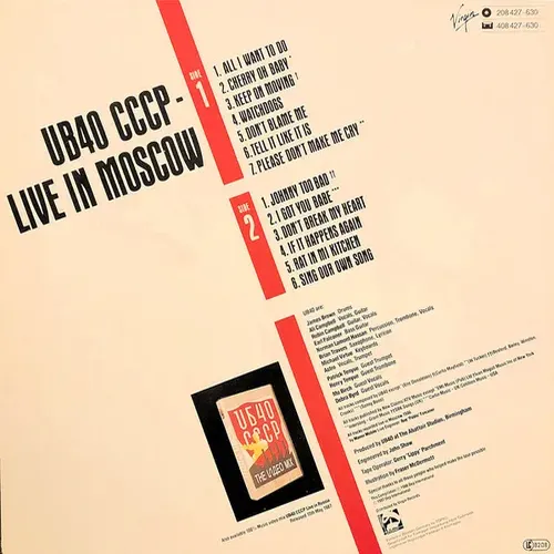 UB40 CCCP - Live in Moscow (LP) – Bild 2