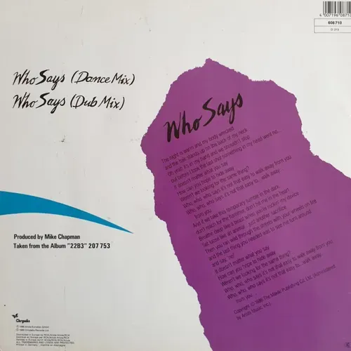 Device - Who says (Maxi-Single) – Bild 2