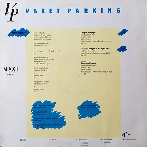 Valet Parking - See you at Spago (Maxi-Single) – Bild 2