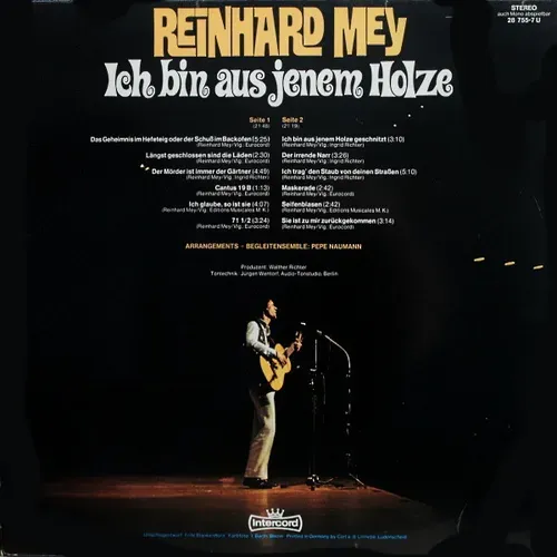 Mey Reinhard - Ich bin aus jenem Holze (LP) – Bild 2