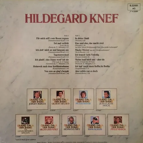 Knef Hildegard - Grand Gala der Stars (LP) – Bild 2