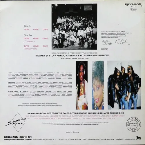 Dance Aid - Give give give (Maxi-Single) – Bild 2