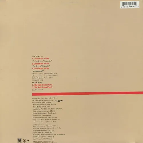 Jackson Janet - Come back to me (Maxi-Single - US) – Bild 3