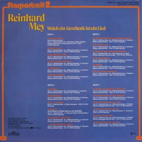 Mey Reinhard - Welch ein Geschenk ist ein Lied (DLP) – Bild 2