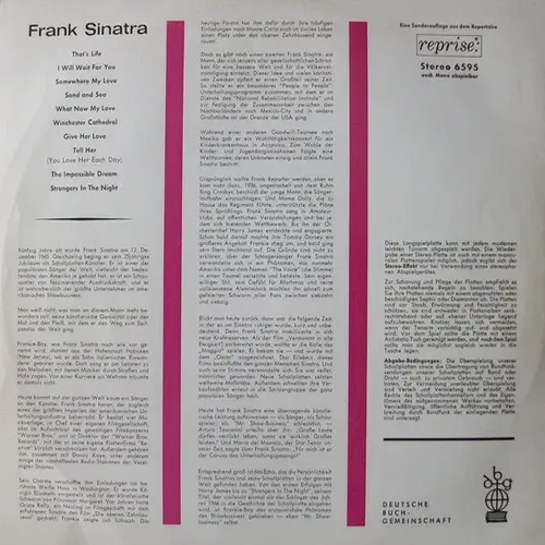 Sinatra Frank - Frank Sinatra (Sonderauflage) (LP) – Bild 2
