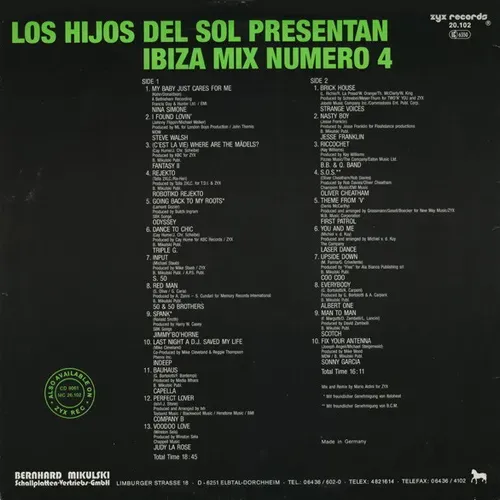 Various Artists - Los hijos del Sol presentan Ibiza Mix Numero 4 (LP) – Bild 2