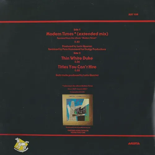 Latin Quarter - Modern times (Maxi-Single-UK) – Bild 2