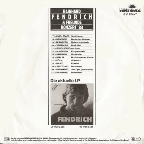 Fendrich Rainhard - Feine Damen (nur Cover) – Bild 2