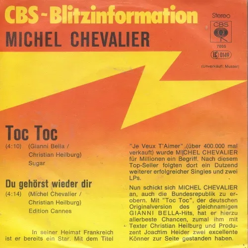 Chevalier Michel - Toc Toc (Promo) – Bild 2