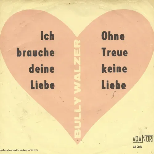 Walzer Bully - Ich brauche deine Liebe (nur Cover)