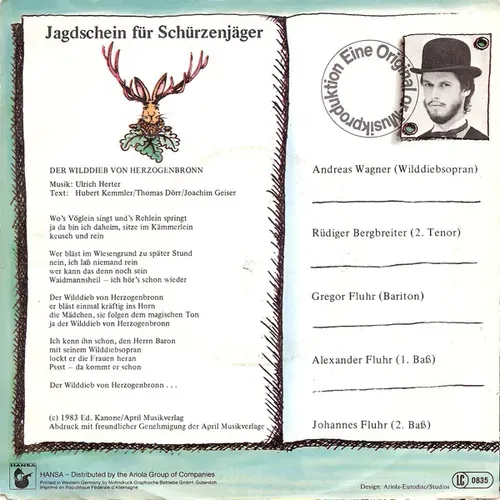 Minnesänger - Der Wilddieb von Herzogenbronn (nur Cover) – Bild 2