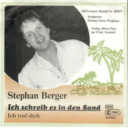 Berger Stephan - Ich schreib es in den Sand (nur Cover)