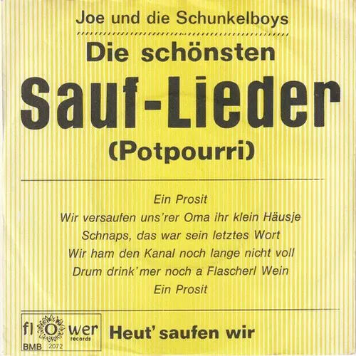 Joe und Schunkelboys - Die schönsten Sauf-Lieder (Potpourri) (nur Cover)