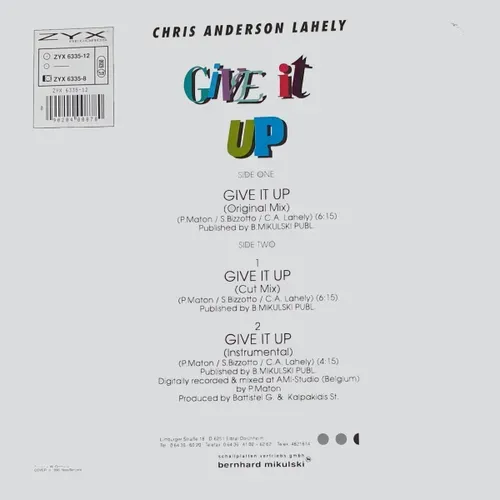 Lahely Chris Anderson - Give it up (Maxi-Single) – Bild 2