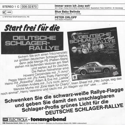 Orloff Peter - Immer wenn ich Josy seh' (nur Cover) – Bild 2
