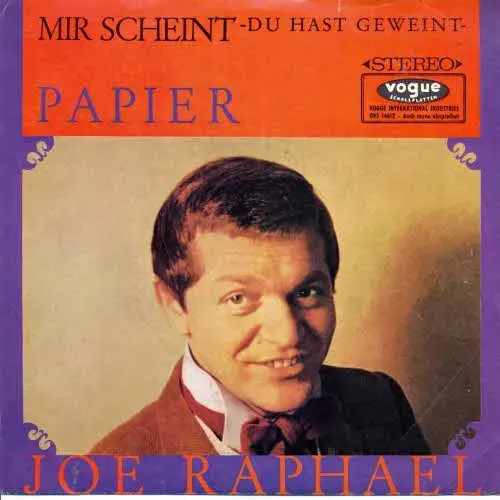 Raphael Joe - Mir scheint, du hast geweint (nur Cover)