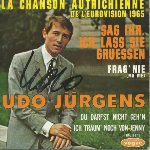 Jürgens Udo - Sag ihr, ich lass sie grüssen (nur Cover-FR) mit Autogramm