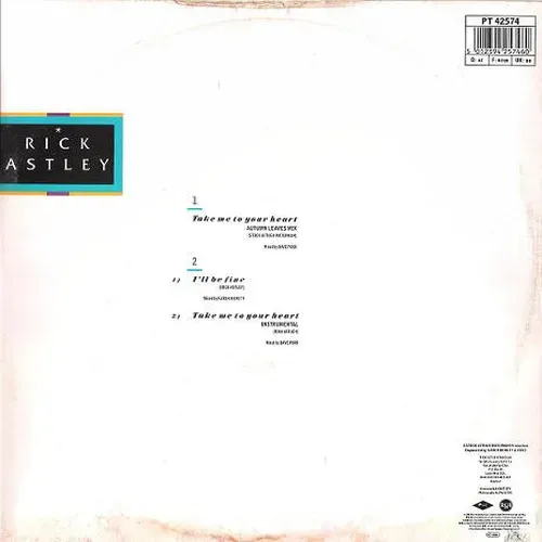Astley Rick - Take me to your heart (Maxi-Single) – Bild 2
