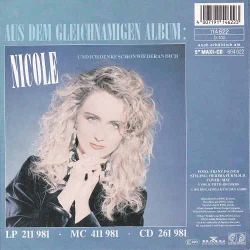 Nicole - Und ich denke schon wieder an dich (nur Cover) – Bild 2