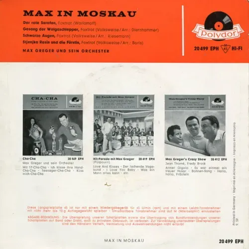 Greger Max - Max in Moskau (EP) – Bild 2