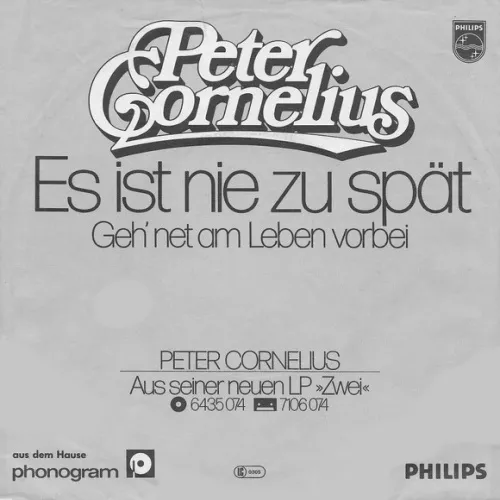 Cornelius Peter - Es ist nie zu spät (nur Cover) – Bild 2