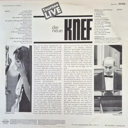 Knef Hildegard - Die neue Knef Tournee-Live (LP) Club Edition Ex Libris – Bild 2