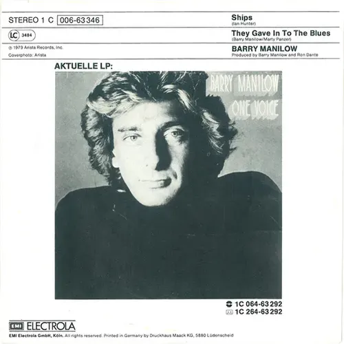 Manilow Barry - Ships (nur Cover) – Bild 2