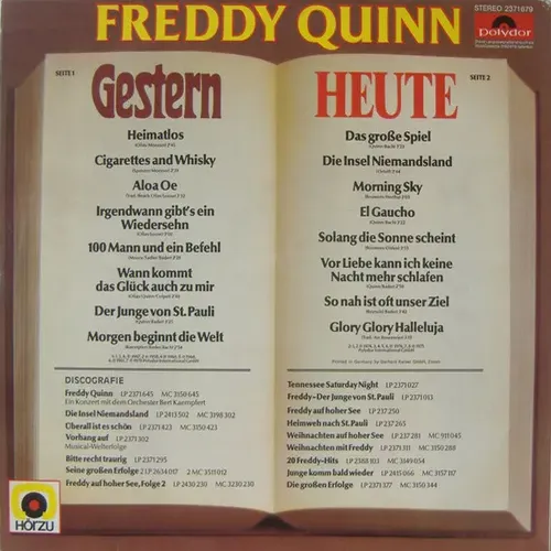 Quinn Freddy - Gestern Heute (LP) – Bild 2