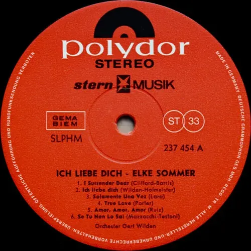 Sommer Elke - Ich liebe Dich (LP) – Bild 3