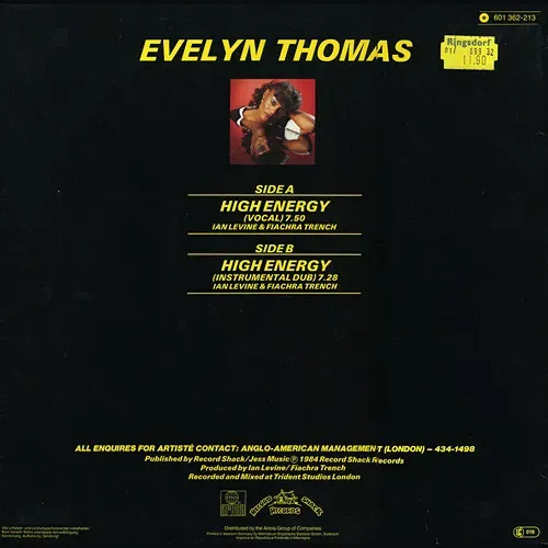 Thomas Evelyn - High Energy (Maxi-Single) – Bild 2