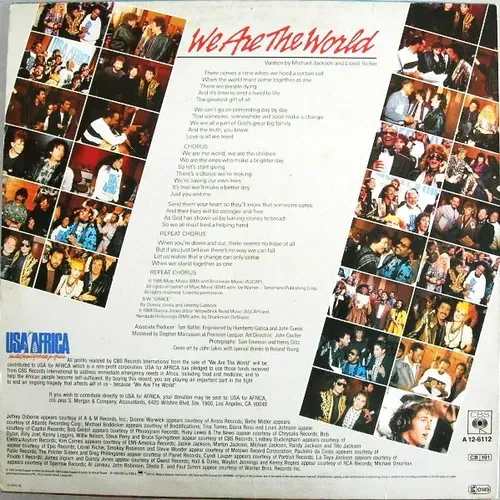 USA for Africa - We are the world (Maxi-Singles) – Bild 2