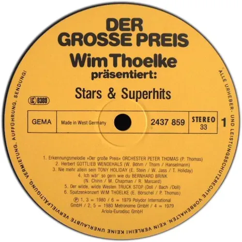 Various Artists - Der grosse Preis Wim Thoelke präsentiert: Stars & Superhits (LP) – Bild 3