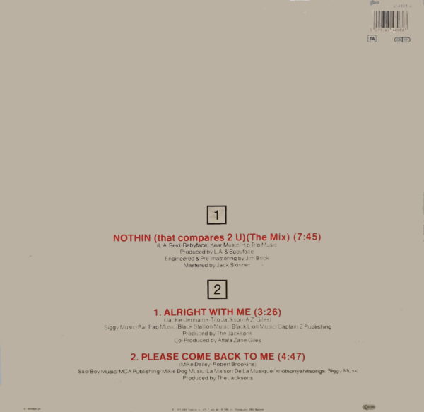 Jacksons - Nothin (That compares 2 U) (Maxi-Single) – Bild 2