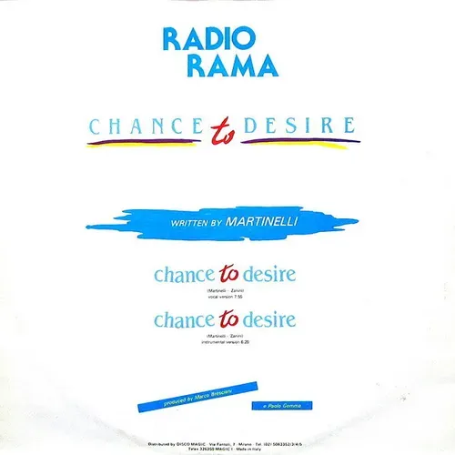 Radiorama - Chance to desire (Maxi-Single) (IT) – Bild 2