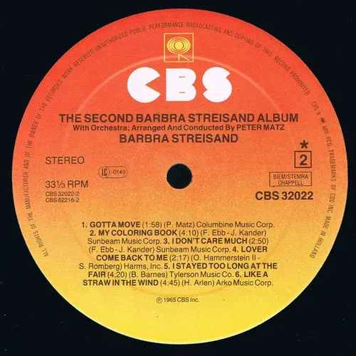 Streisand Barbra - The second Barbra Streisand Album (LP) Ri – Bild 3