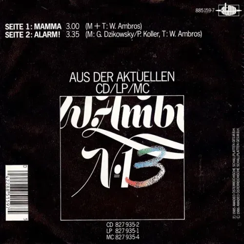 Ambros Wolfgang & No. 1 - Mamma (AT) – Bild 2