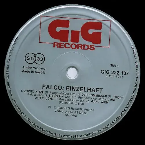 Falco - Einzelheit (LP) (AT) incl. Textblatt – Bild 3