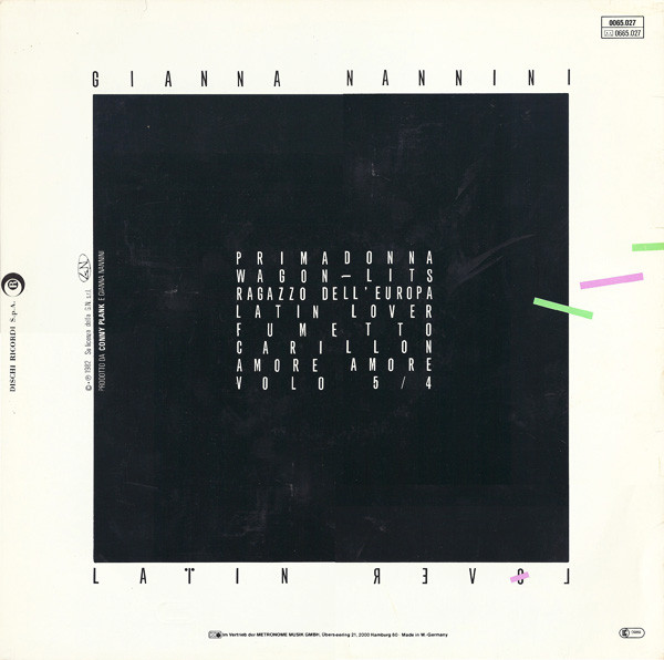 Nannini Gianna - Latin lover (LP) (AK) – Bild 2