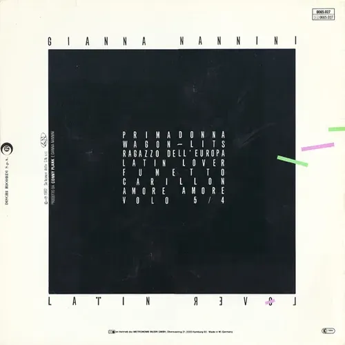 Nannini Gianna - Latin lover (LP) (AK) – Bild 2
