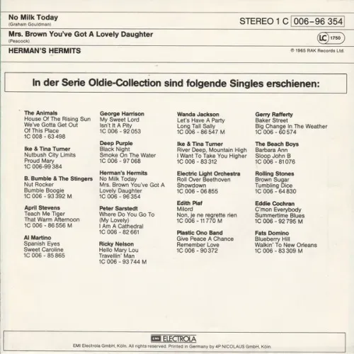 Herman's Hermits - No milk today (RI) – Bild 2