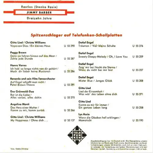Barber Jimmy - Rastlos – Bild 2