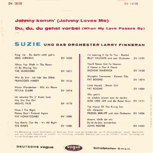 Suzie - Johnny komm' – Bild 2