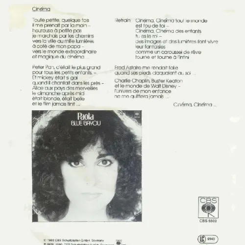 Paola - Cinema (deutsch und franz. gesungen) – Bild 2