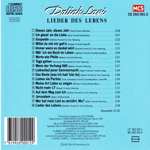Lavi Daliah - Lieder des Lebens (CD) – Bild 2