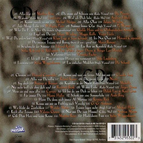 Various Artists - Sahnestücke 95 - Die besten deutschen Hits des Jahres (2 x CD) – Bild 2