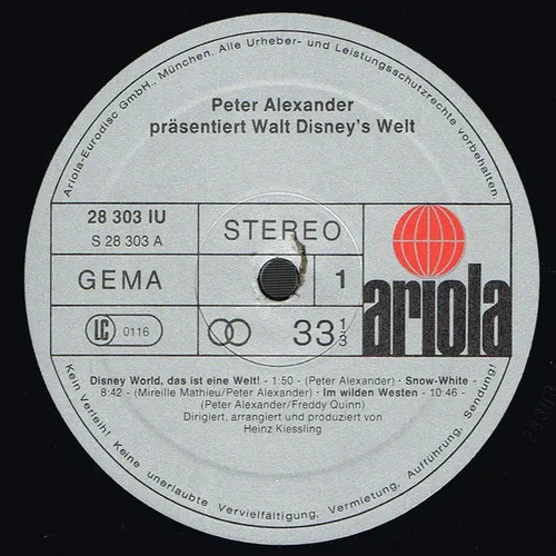 Alexander Peter - präsentiert Walt Disney's Welt (LP) – Bild 5
