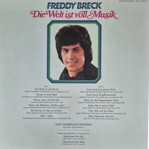 Breck Freddy - Die Welt Ist voll Musik (LP) – Bild 2